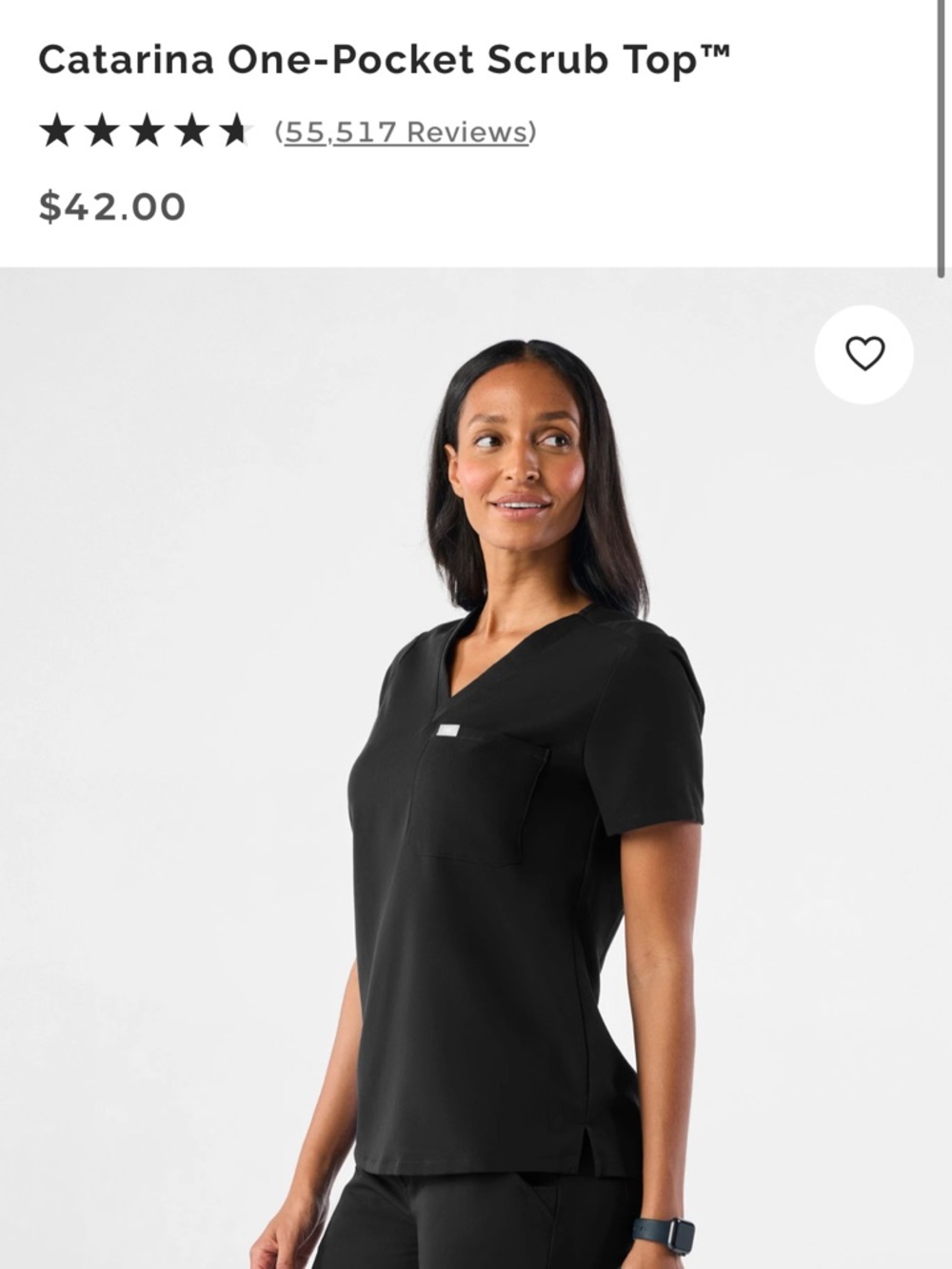 Figs one pocket top and high waisted jogger Technical Collection Black XS